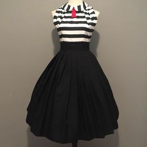 Vintage 50s Pin Up Full Skirt Party Dress Sm